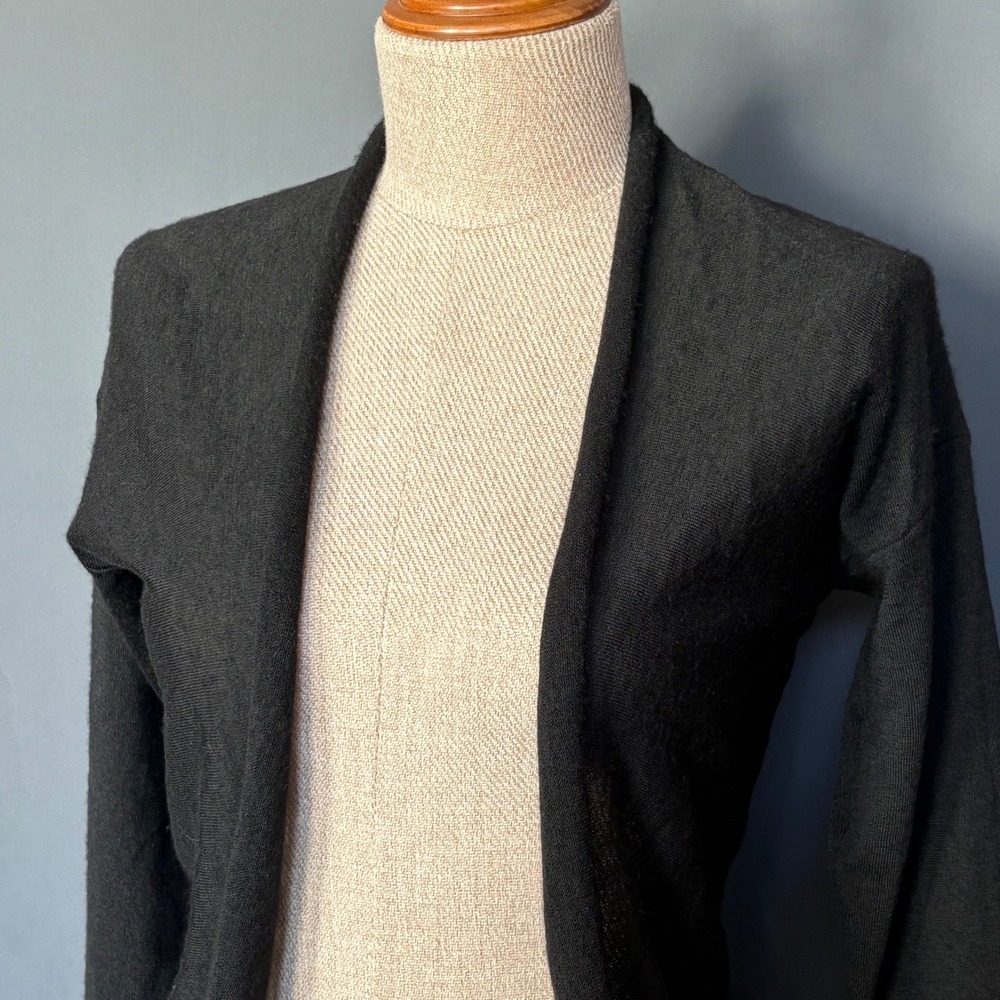 Rebecca Taylor 100% Cashmere Cardigan | Size Medium (Fits Small) | Black Cropped